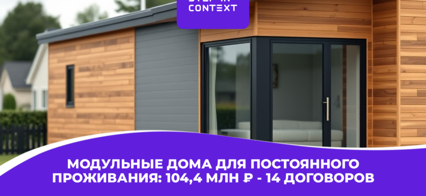 Реклама модульных домов через Яндекс Директ, Санкт Петербург ‑ 14 договоров и 104,4 млн ₽ выручки