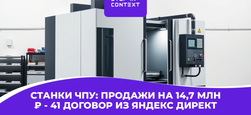 Заказы на станки чпу из Яндекс Директа: как мы привели производителю из Москвы 41 договор и 14,7 млн выручки