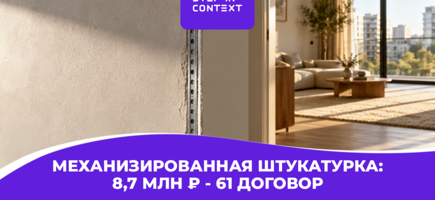 Как мы привели краснодарскому подрядчику 61 договор на механизированную штукатурку и 8,7 млн выручки через Яндекс Директ