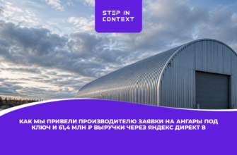 Как мы привели производителю заявки на ангары под ключ и 61,4 млн ₽ выручки через Яндекс Директ в Санкт-Петербурге ‑ 8 договоров