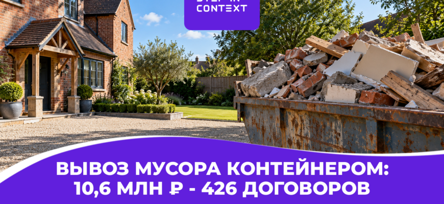 Как мы привели 1034 заявки на вывоз строительного мусора контейнером и 426 договоров через Яндекс Директ в Челябинске